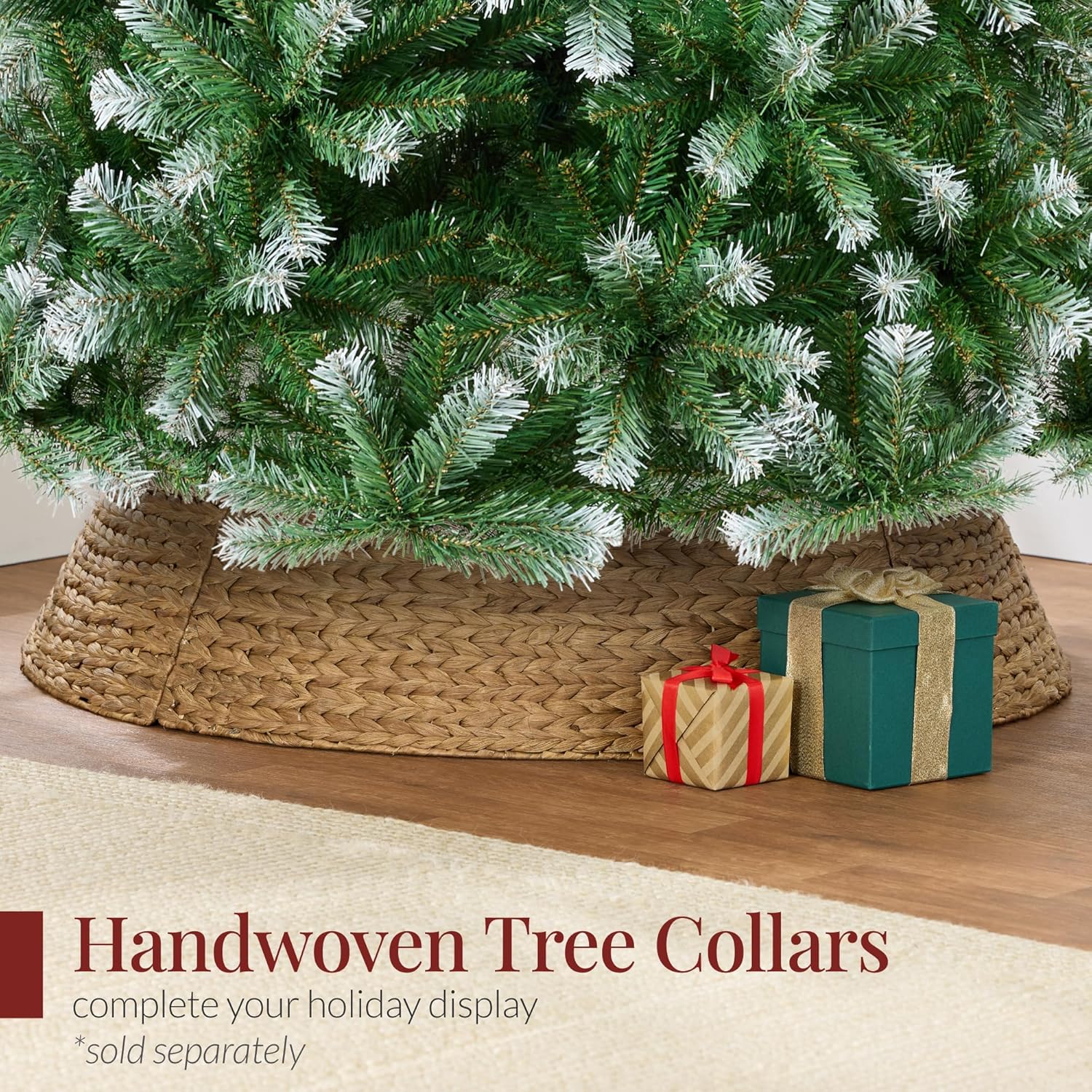 Best Choice Products Artificial Christmas Tree, 6ft Premium Unlit Pine Design, Dense Branches Realistic Holiday Décor​ w/Easy Assembly - Frosted Pine